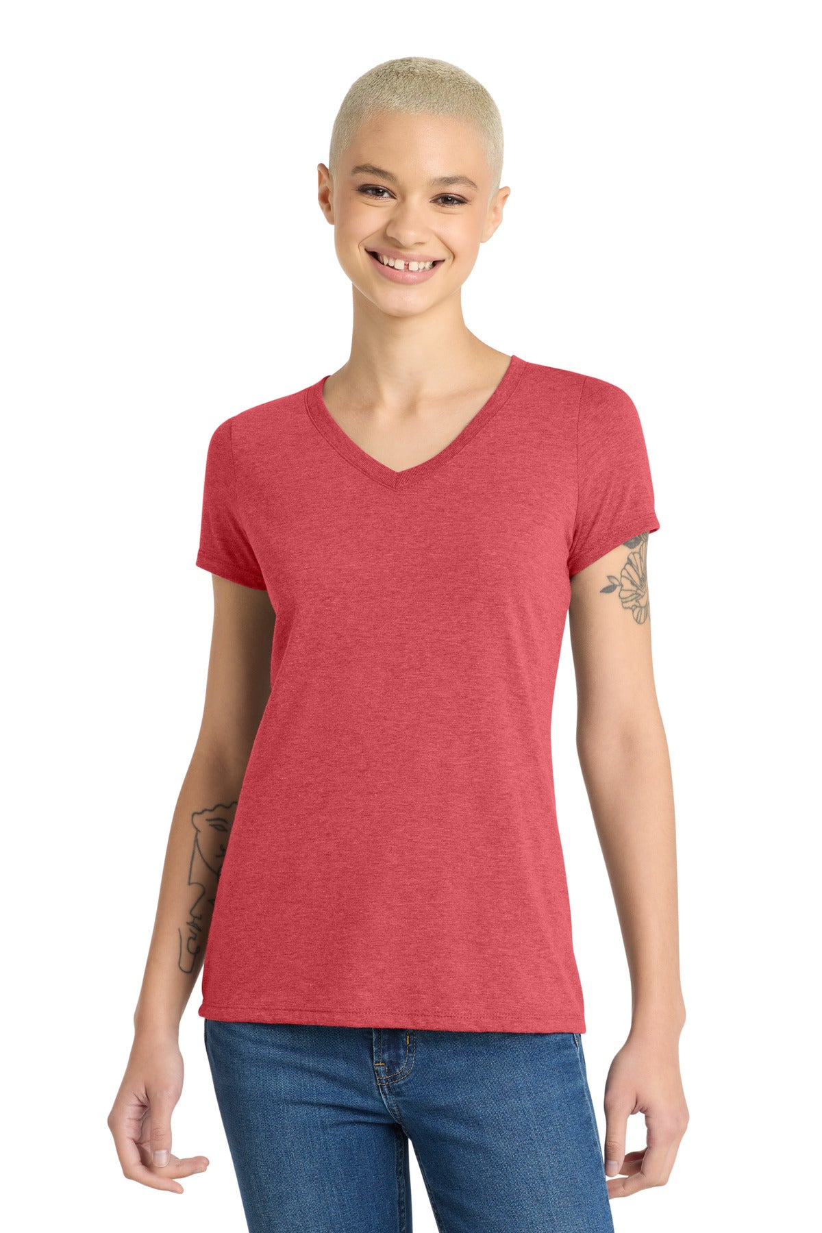 District® Women's Perfect Tri® V-Neck Tee. DM1350L