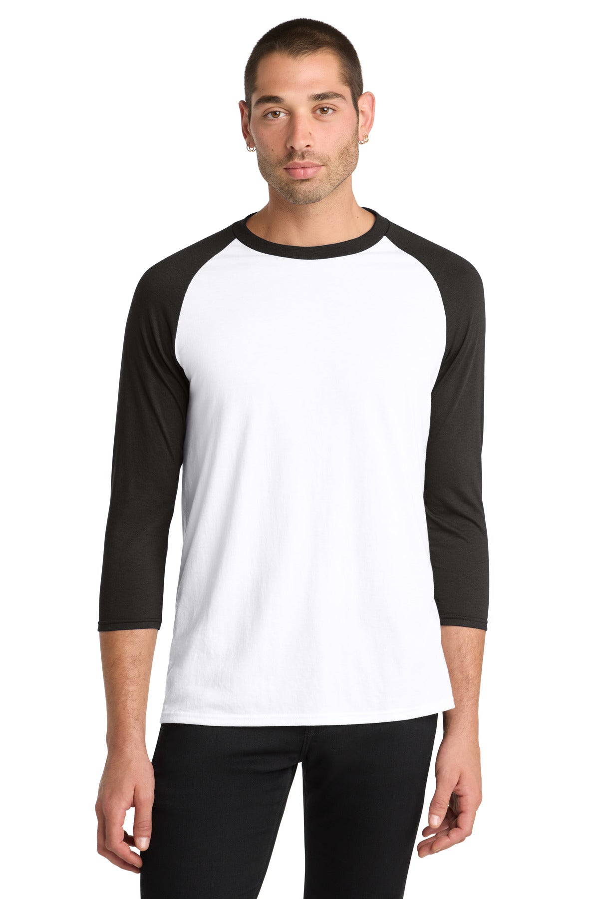 District ® Perfect Tri® 3/4-Sleeve Raglan. DM136