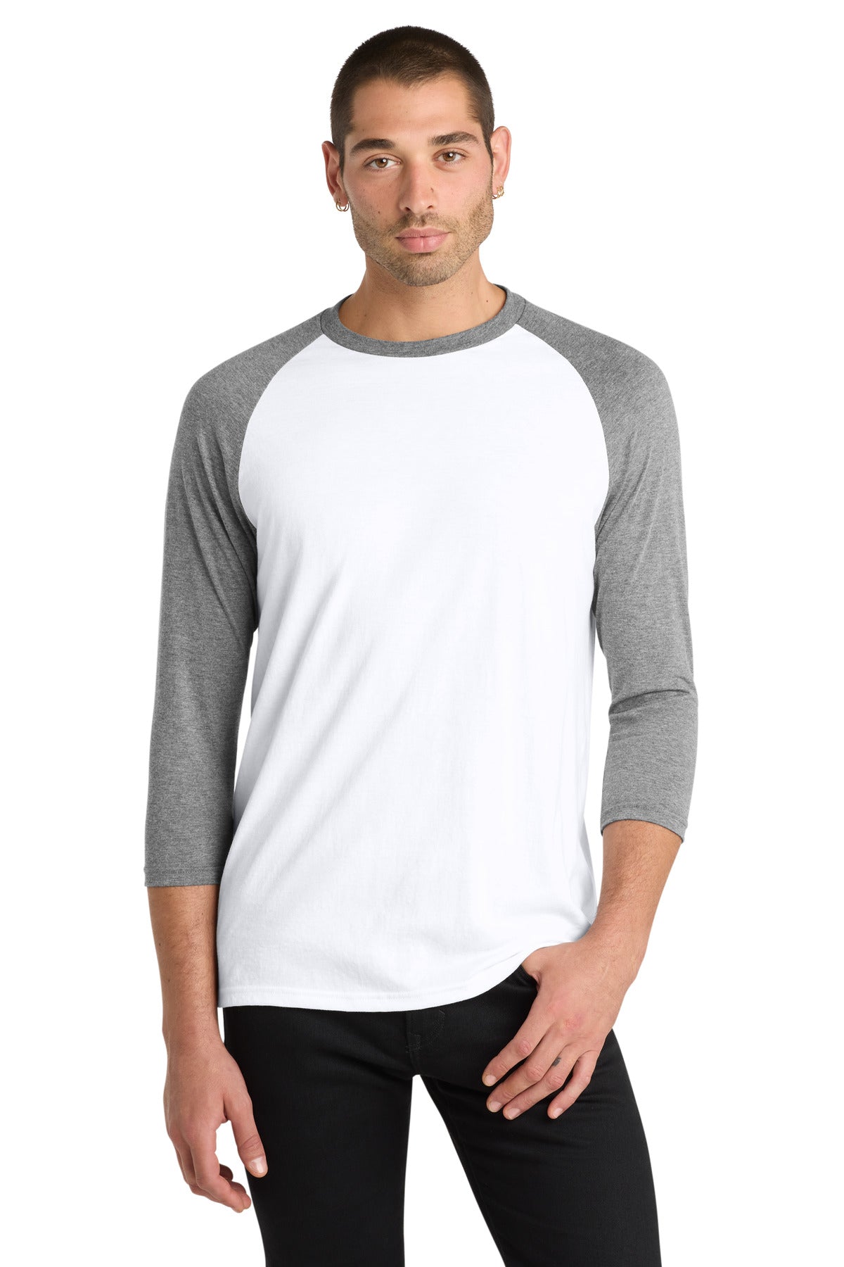 District ® Perfect Tri® 3/4-Sleeve Raglan. DM136