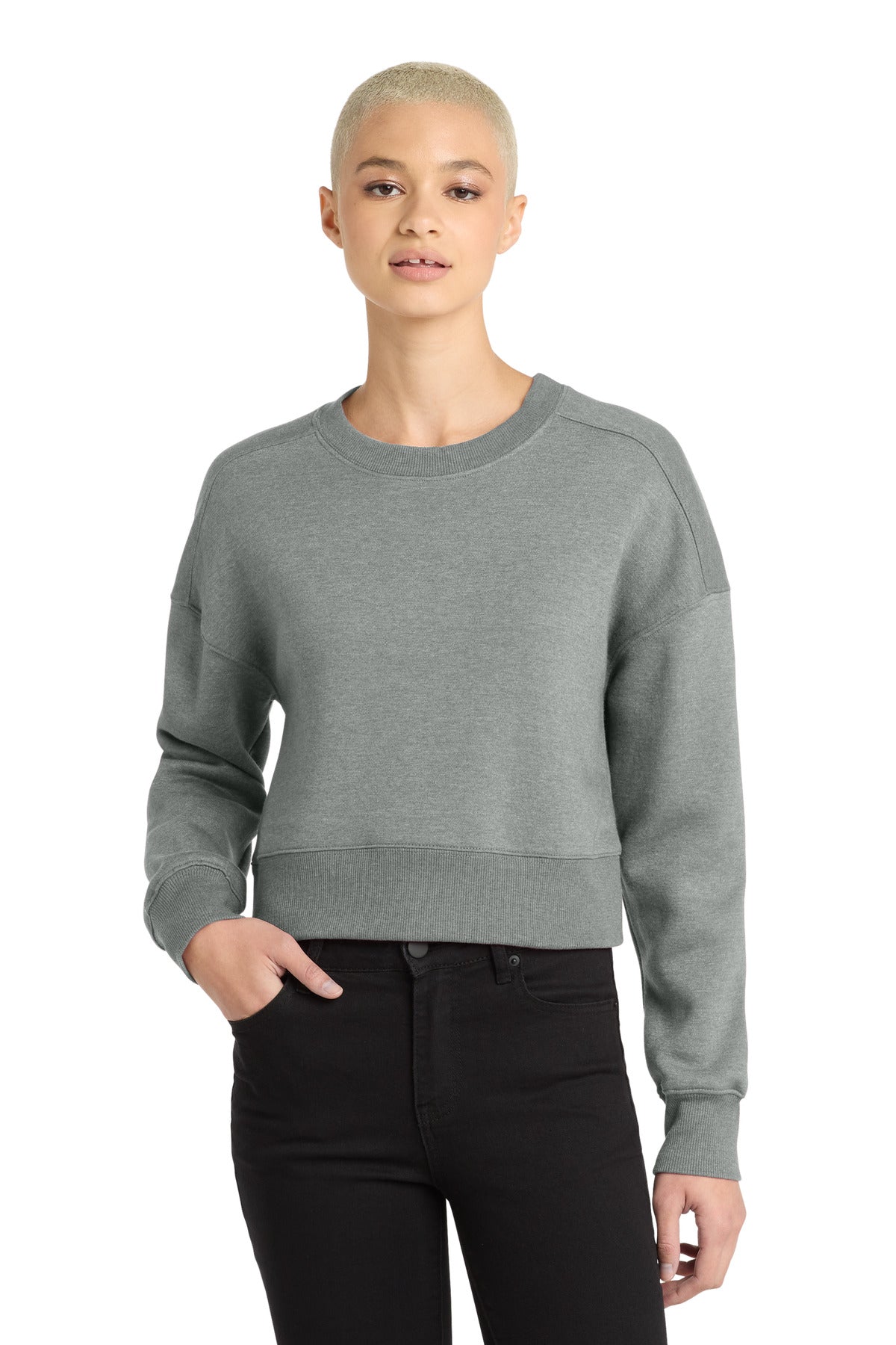 District ® Women's Perfect Weight ® Fleece Cropped Crew DT1105