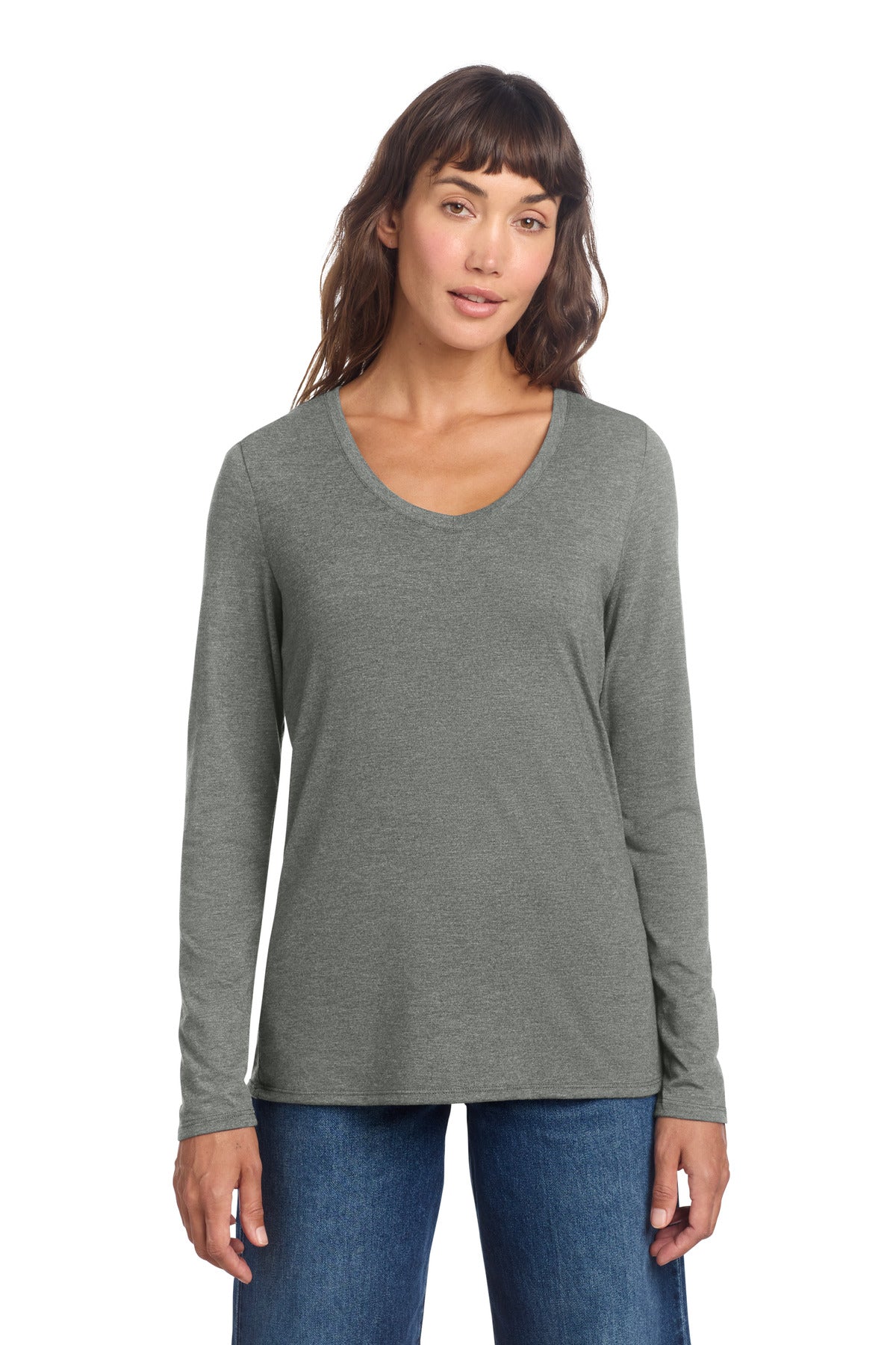District® Women's Perfect Tri® Long Sleeve V-Neck Tee DT135
