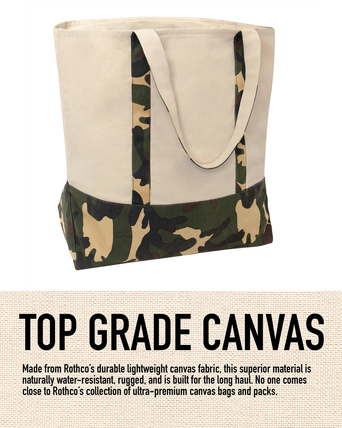 Rothco Large Camo Canvas Tote Bag - Rothco 2426