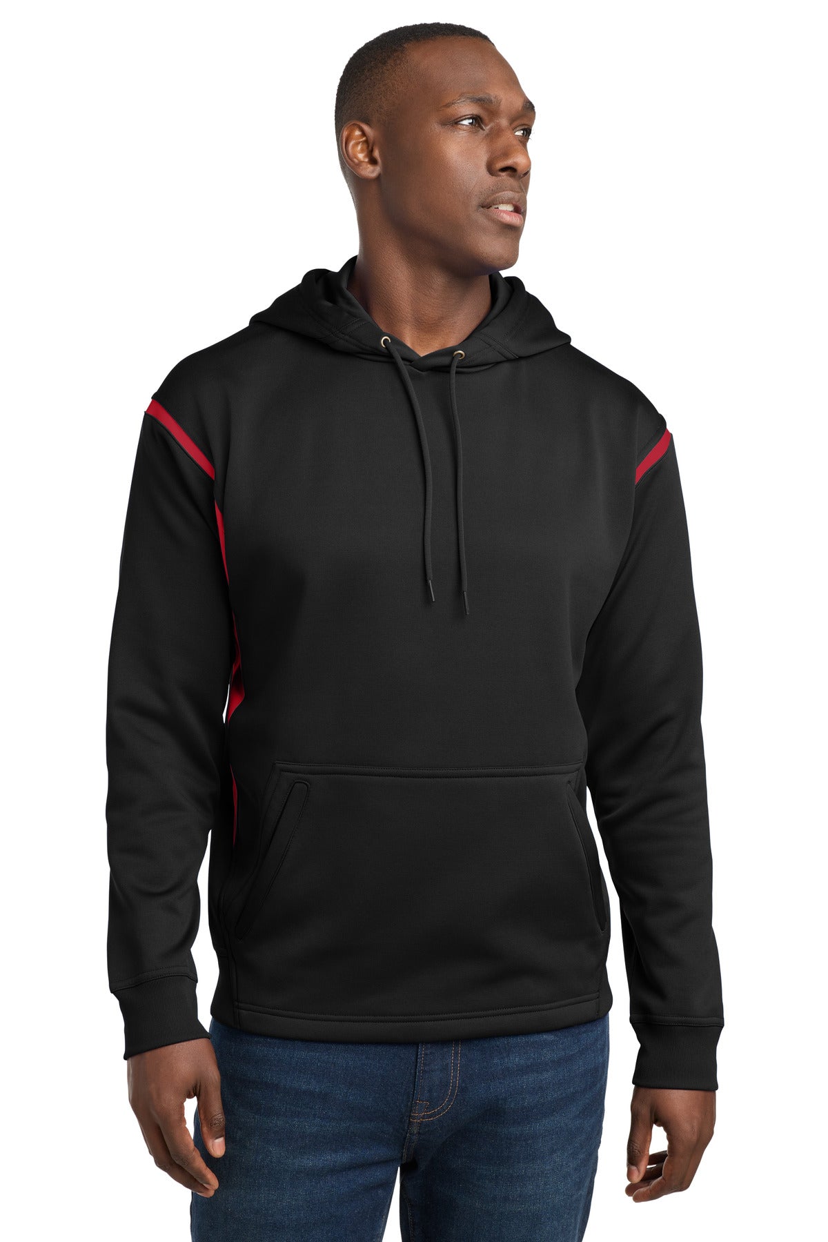 Sport-Tek® Tech Fleece Colorblock Hooded Sweatshirt. F246