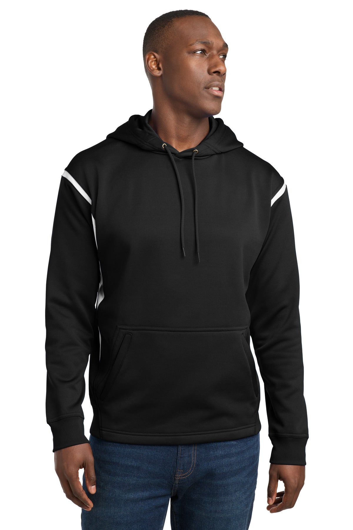 Sport-Tek® Tech Fleece Colorblock Hooded Sweatshirt. F246