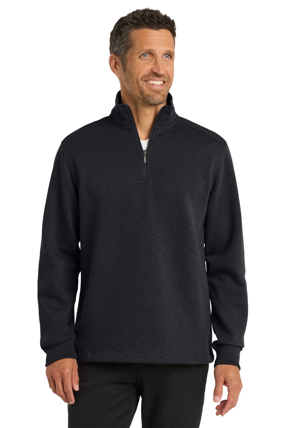 Port Authority® Slub Fleece 1/4-Zip Pullover. F295