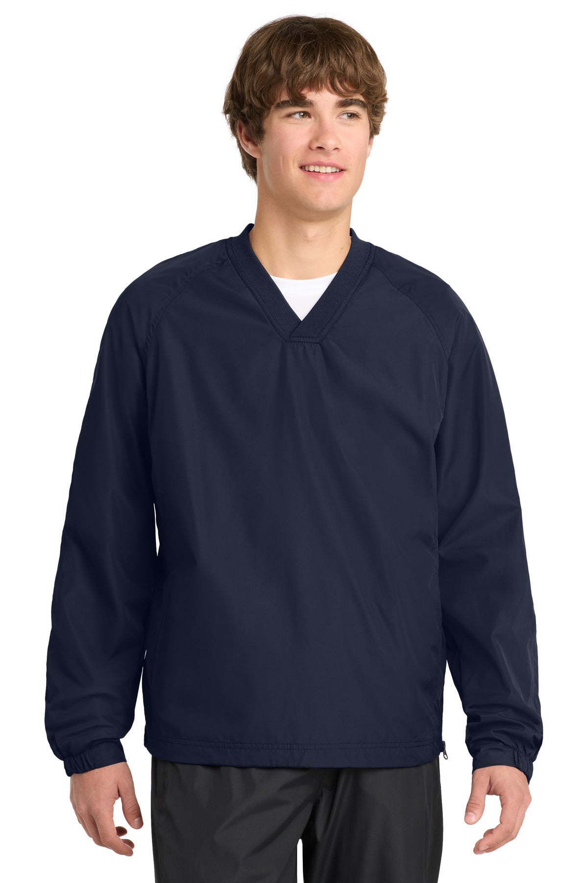 Sport-Tek® V-Neck Raglan Wind Shirt. JST72