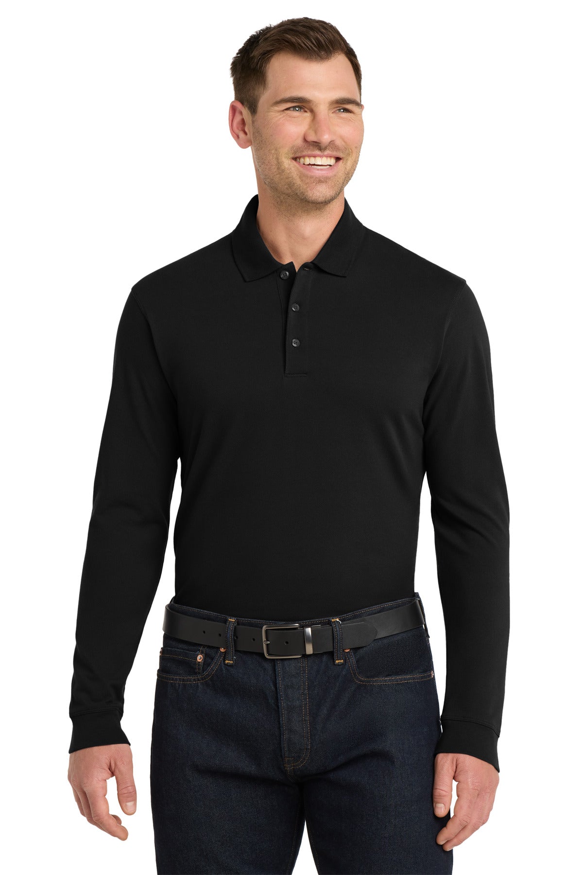 Port Authority® EZCotton® Long Sleeve Polo. K8000LS