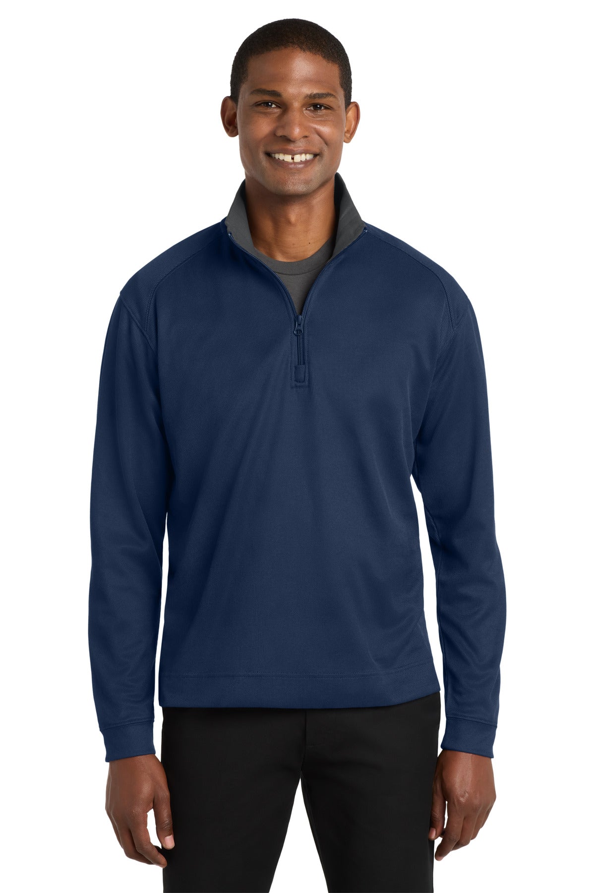 Port Authority® Vertical Texture 1/4-Zip Pullover. K805