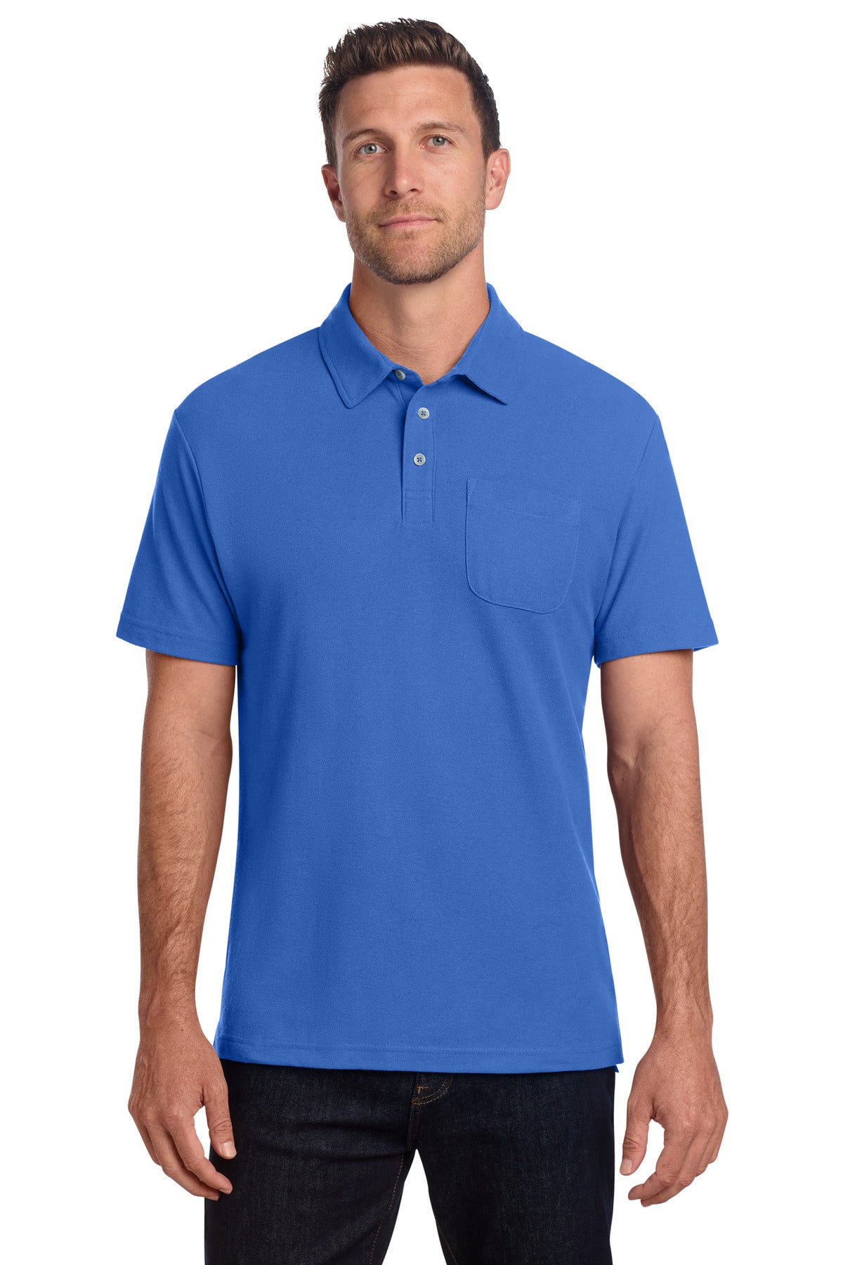 Port Authority® C-FREE® Cotton Blend Pique Pocket Polo K868