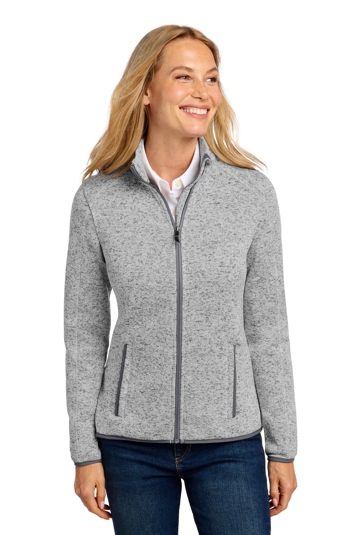 Port Authority® Women's Sweater Fleece Jacket. L232