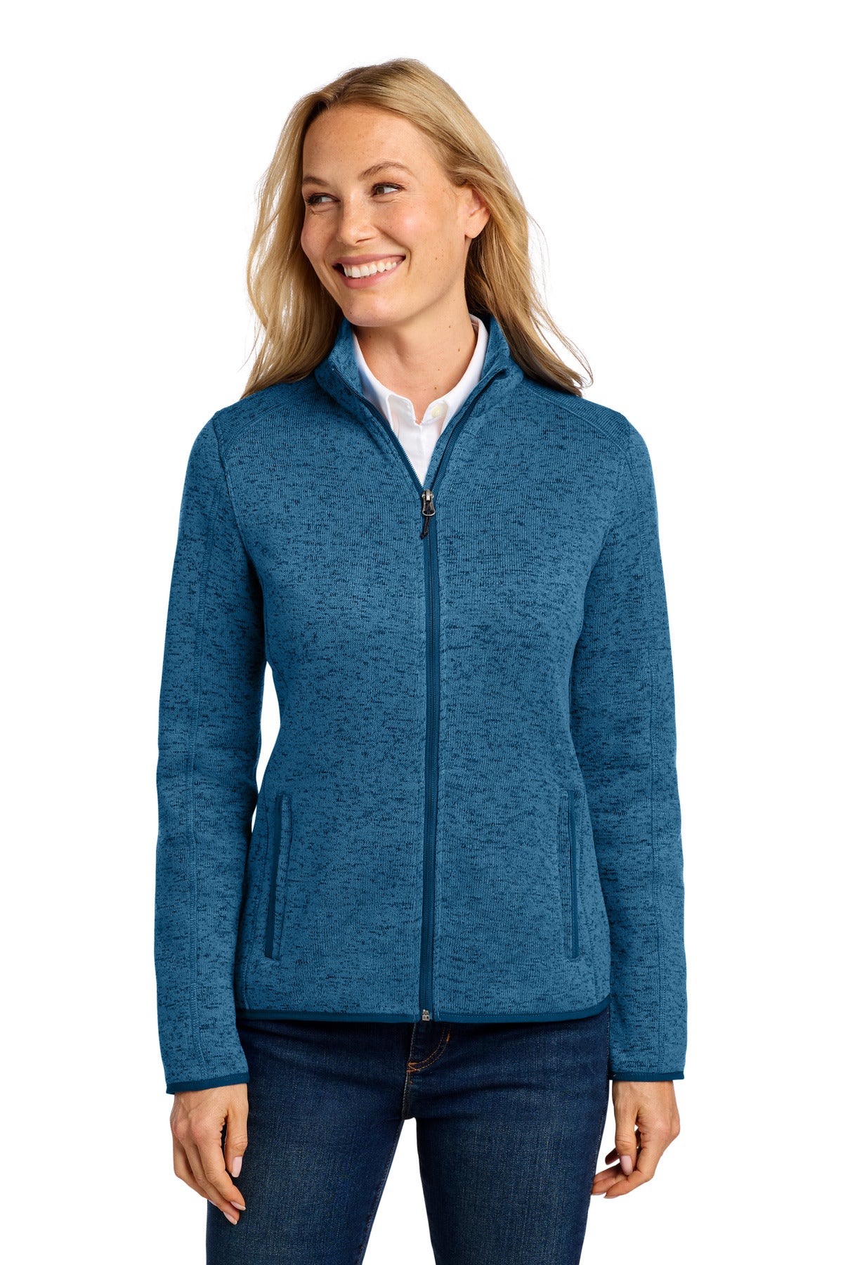Port Authority® Women's Sweater Fleece Jacket. L232