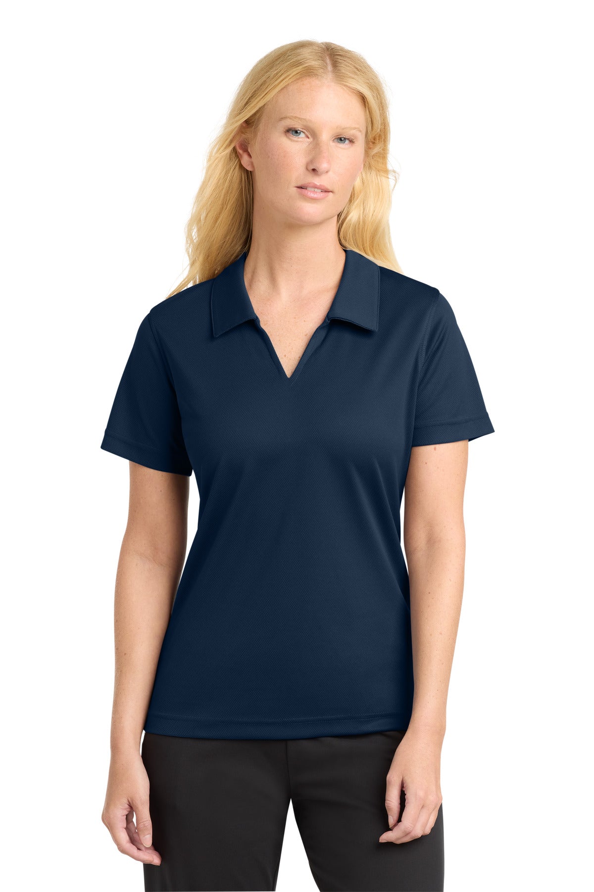 Sport-Tek® Women's Dri-Mesh® V-Neck Polo.  L469