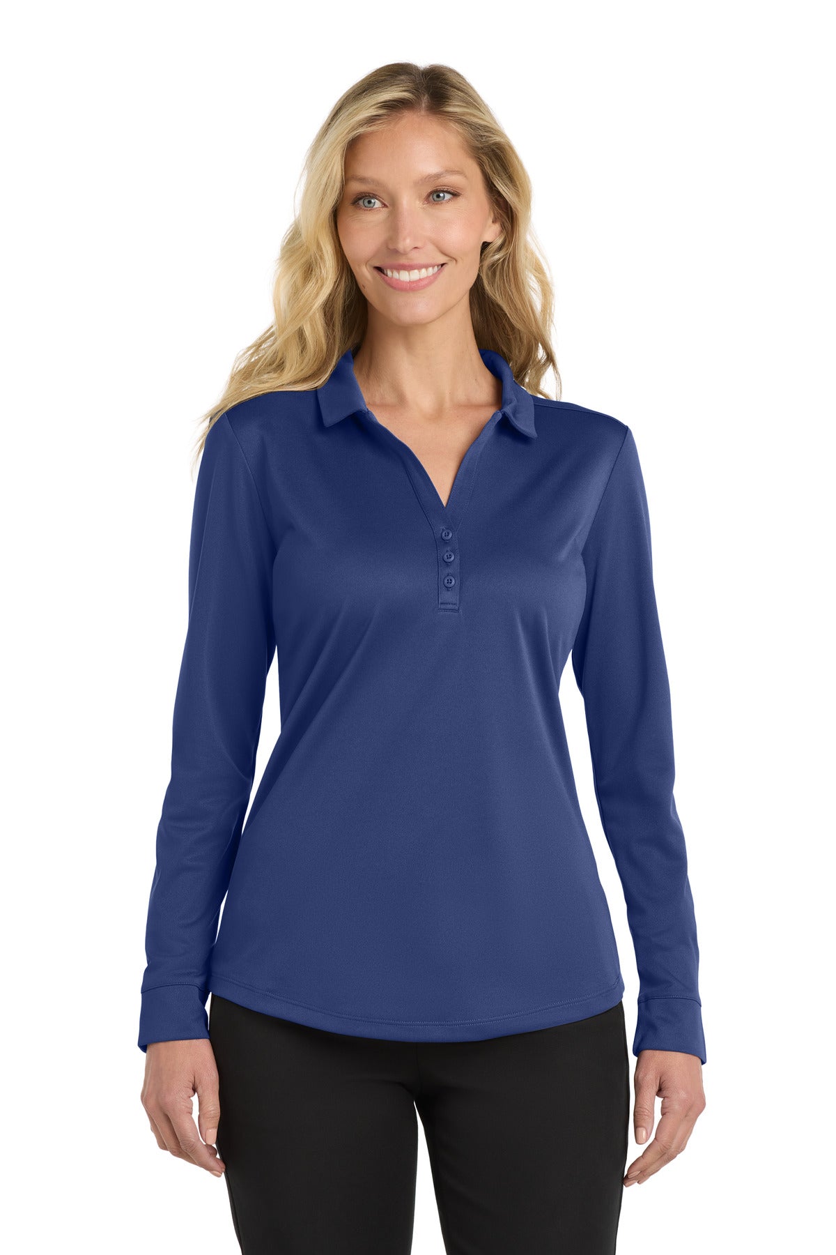 Port Authority ® Women's Silk Touch ™  Performance Long Sleeve Polo. L540LS