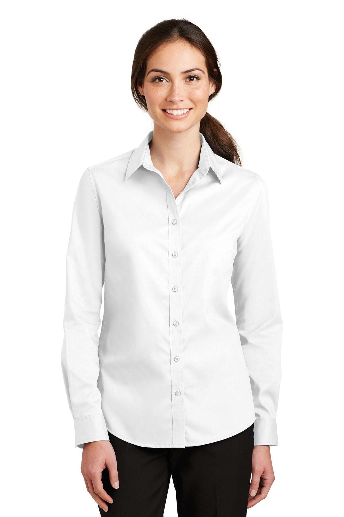 Port Authority® Women's SuperPro™ Twill Shirt. L663