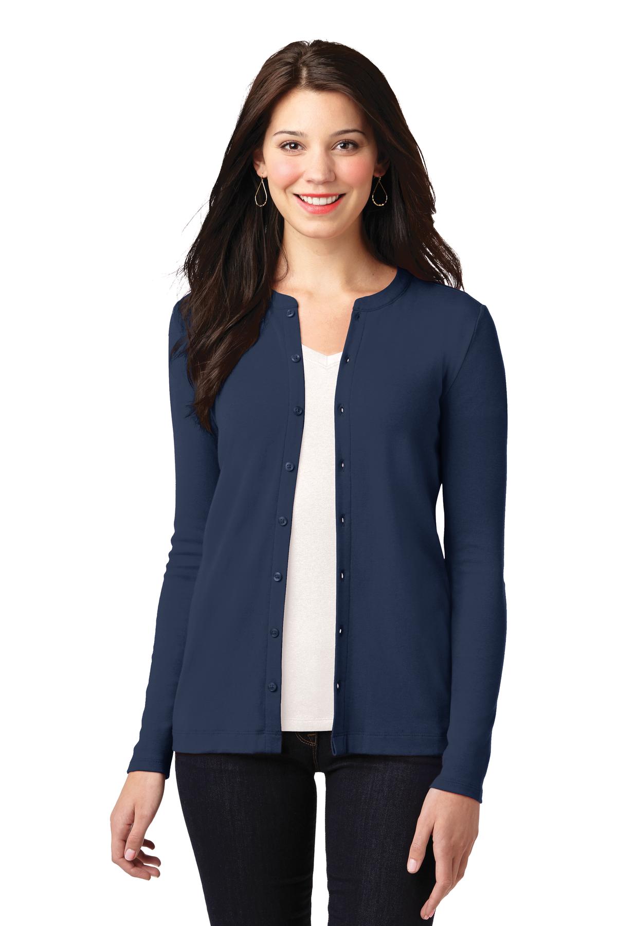 Port Authority® Women's Concept Stretch Button-Front Cardigan. LM1008