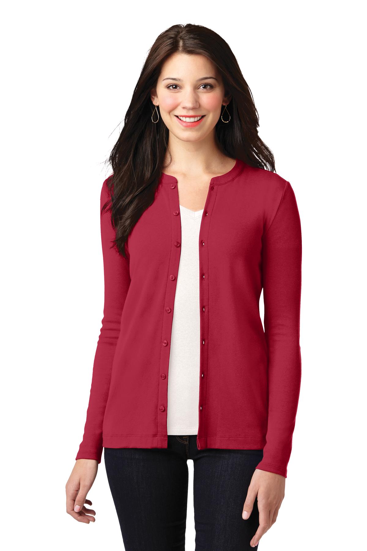 Port Authority® Women's Concept Stretch Button-Front Cardigan. LM1008