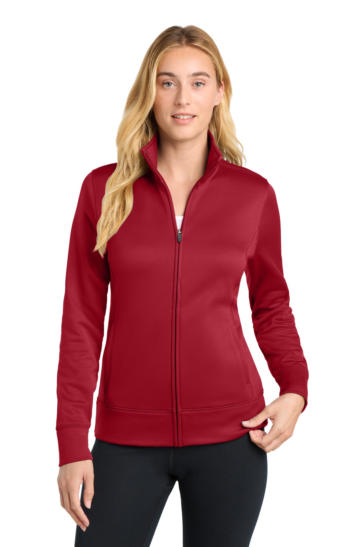 Sport-Tek® Women's Sport-Wick® Fleece Full-Zip Jacket.  LST241