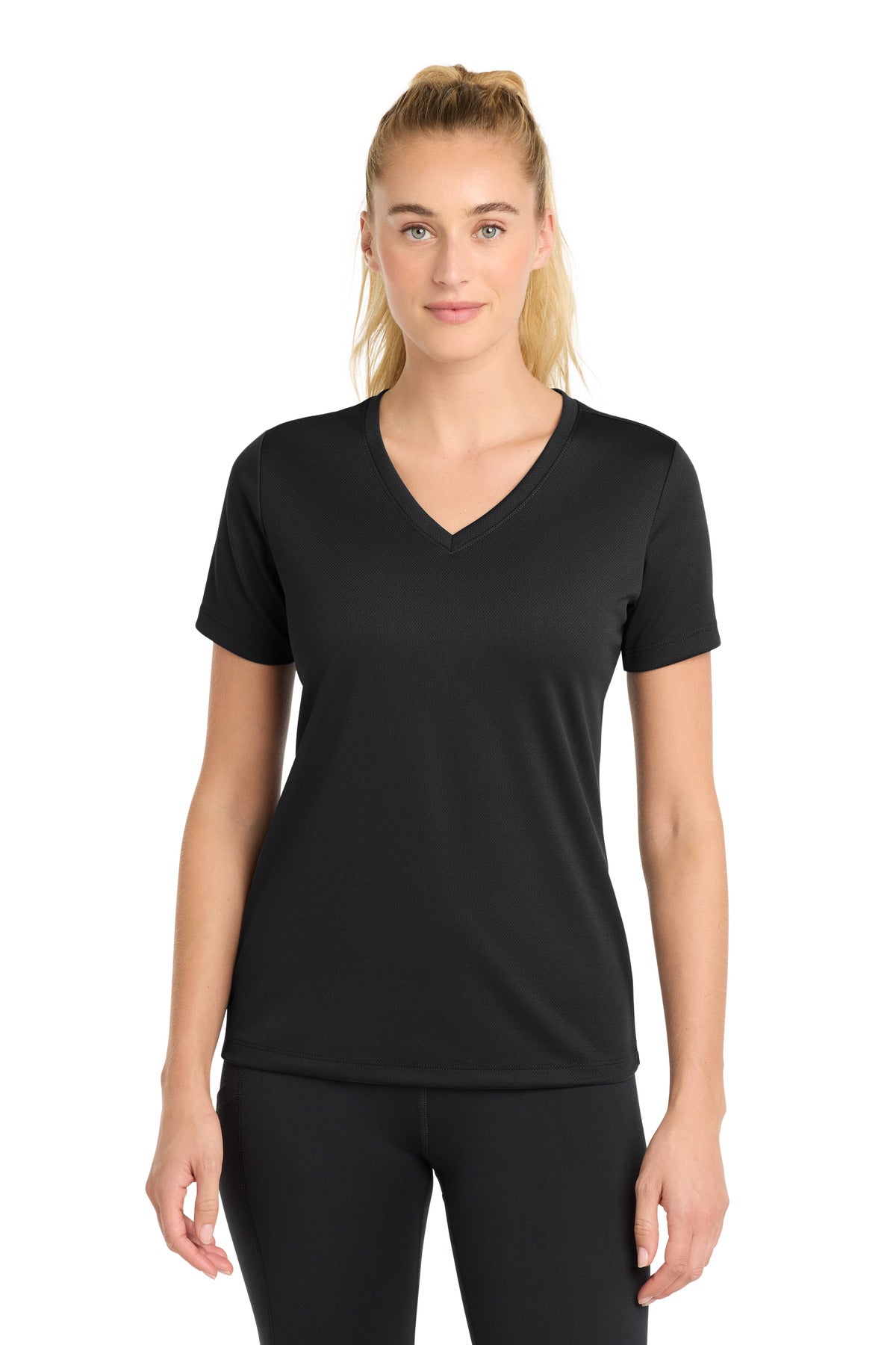 Sport-Tek® Women's PosiCharge® RacerMesh® V-Neck Tee. LST340