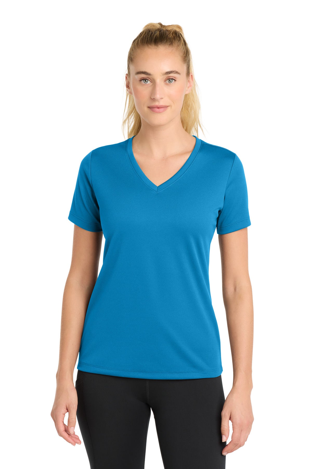 Sport-Tek® Women's PosiCharge® RacerMesh® V-Neck Tee. LST340