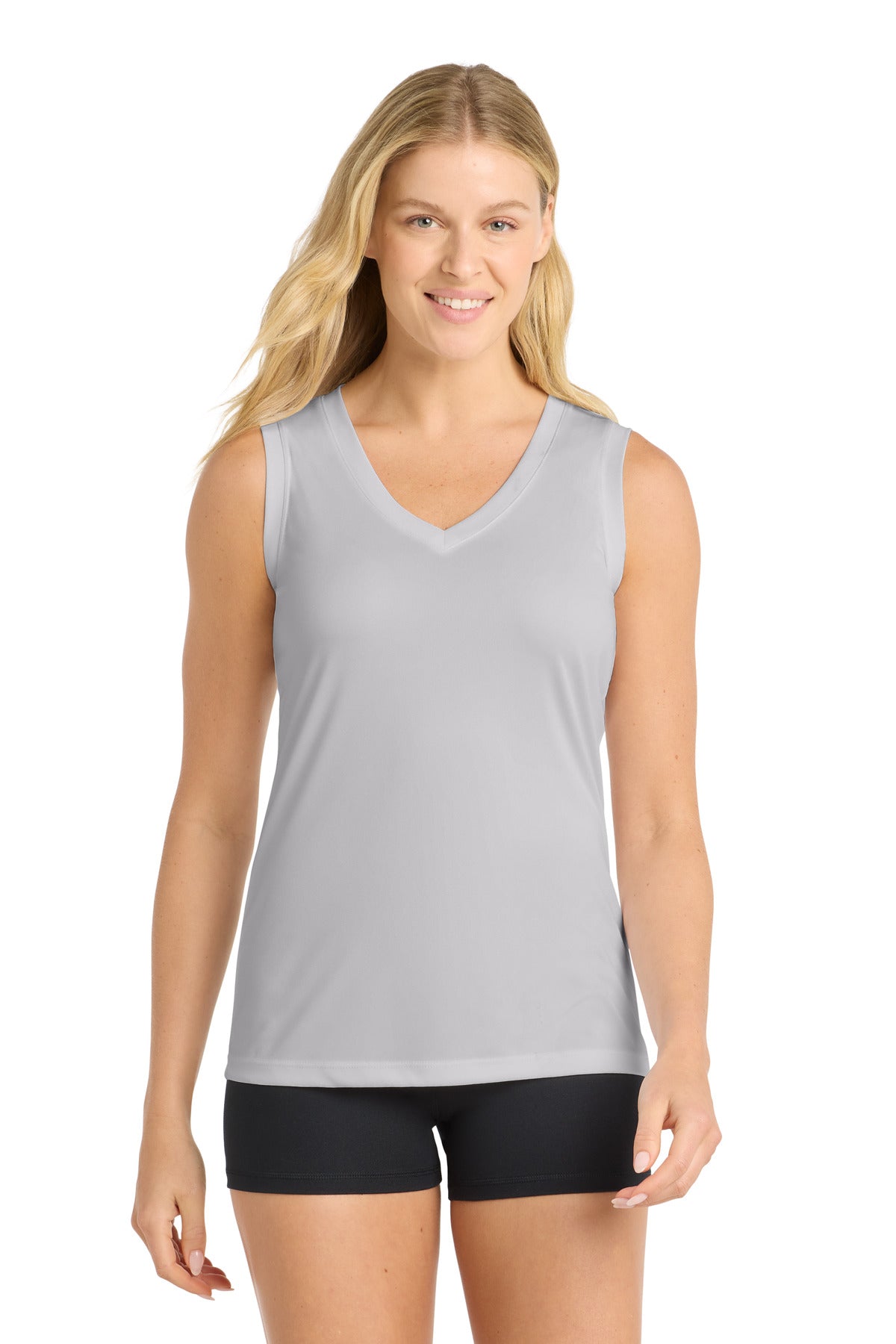 Sport-Tek® Women's Sleeveless PosiCharge® Competitor™ V-Neck Tee. LST352