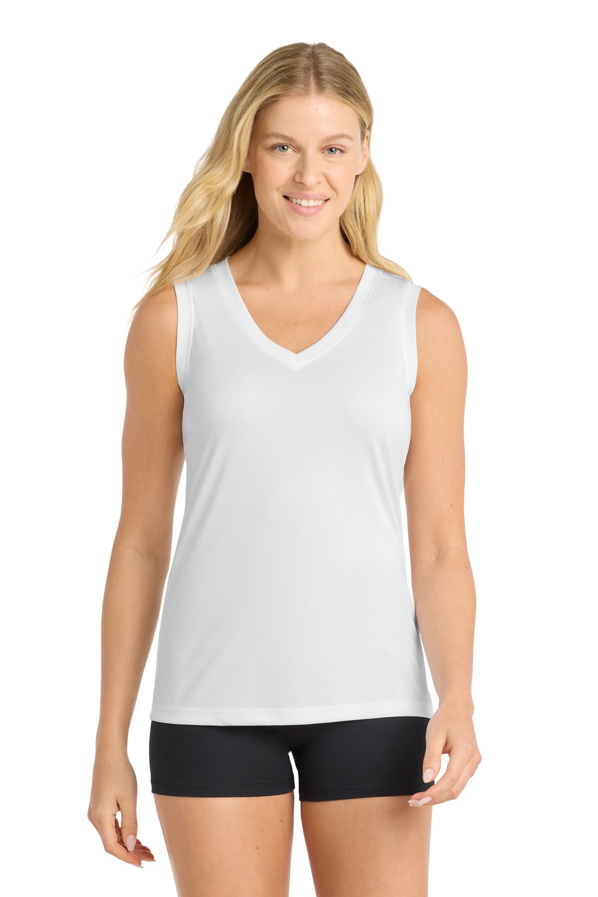 Sport-Tek® Women's Sleeveless PosiCharge® Competitor™ V-Neck Tee. LST352