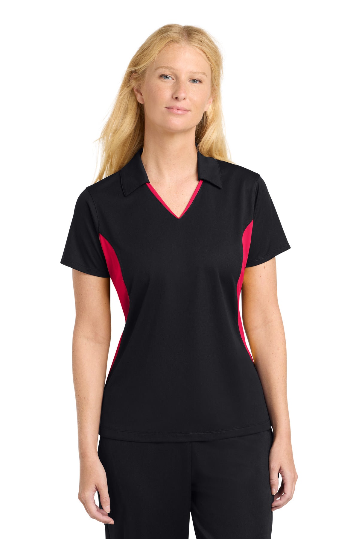 Sport-Tek® Women's Side Blocked Micropique Sport-Wick® Polo. LST655