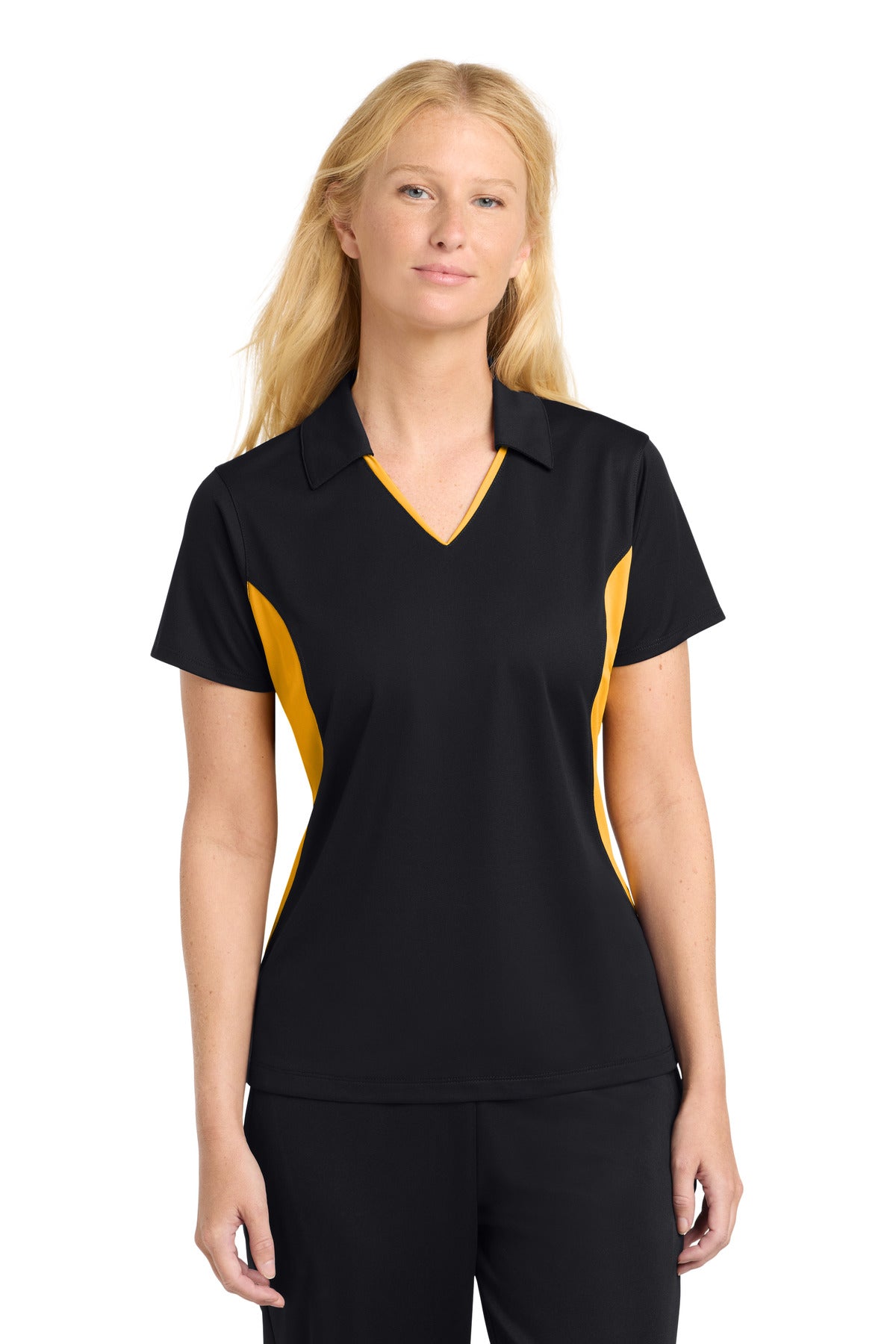 Sport-Tek® Women's Side Blocked Micropique Sport-Wick® Polo. LST655