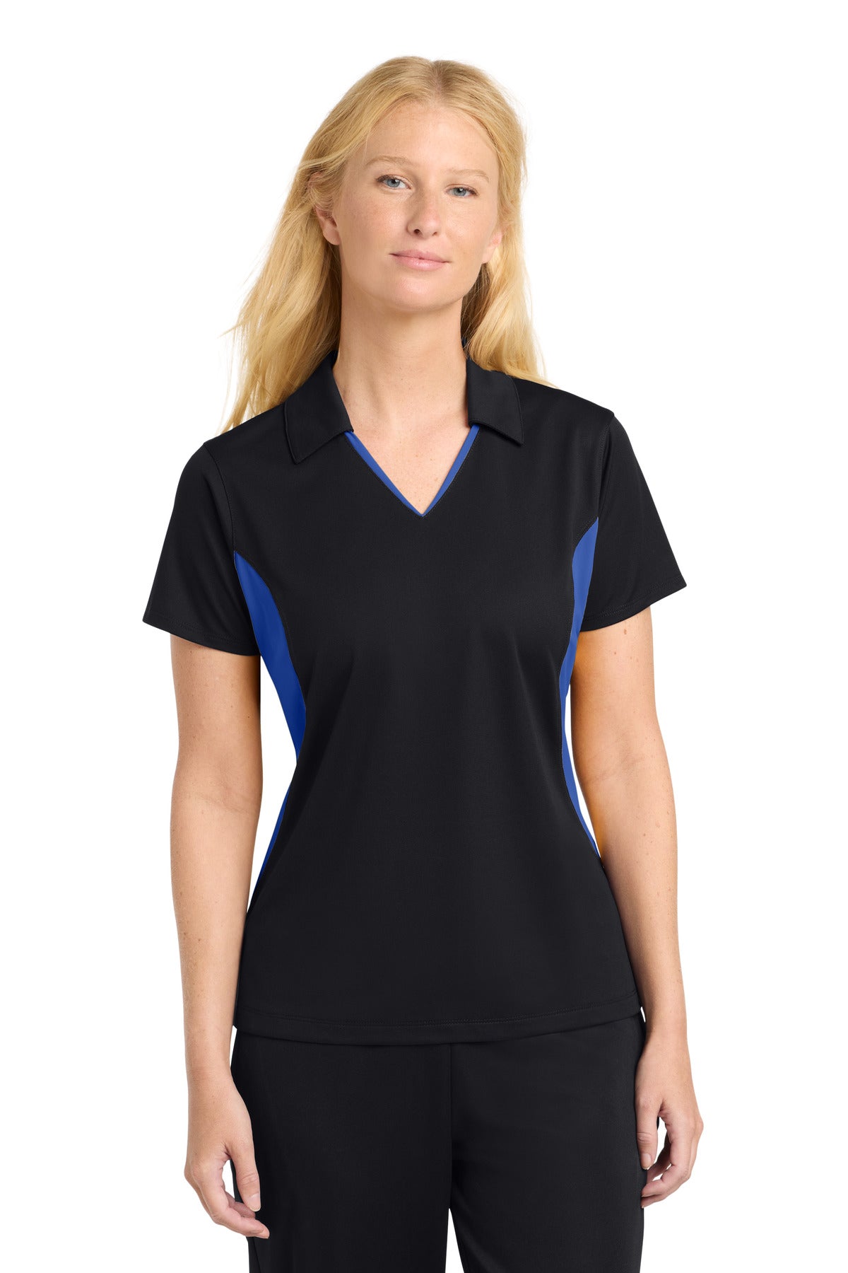 Sport-Tek® Women's Side Blocked Micropique Sport-Wick® Polo. LST655