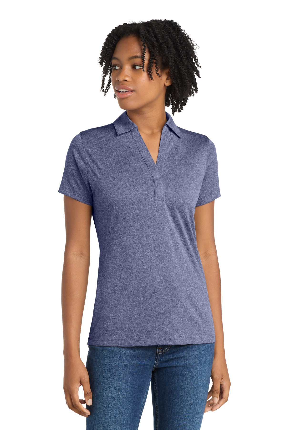 Sport-Tek® Women's Heather Contender™ Polo. LST660