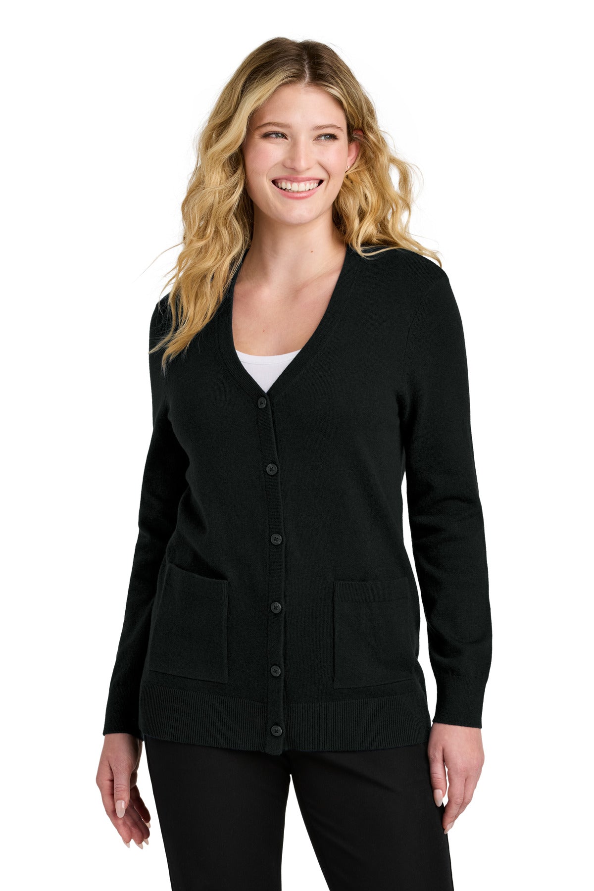 Port Authority® Women's Easy Care Button-Up Cardigan Sweater LSW4150