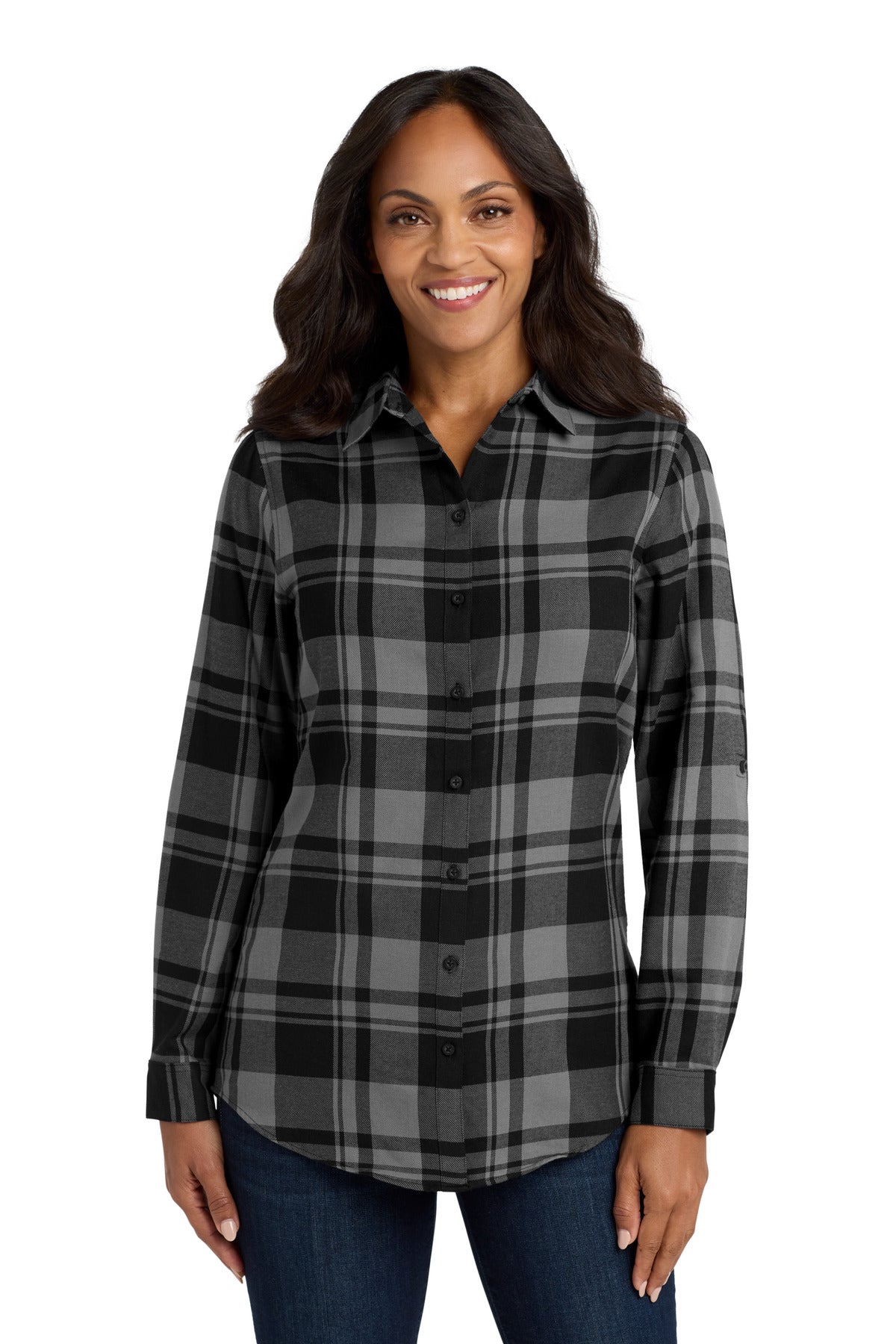Port Authority® Women's Plaid Flannel Tunic . LW668