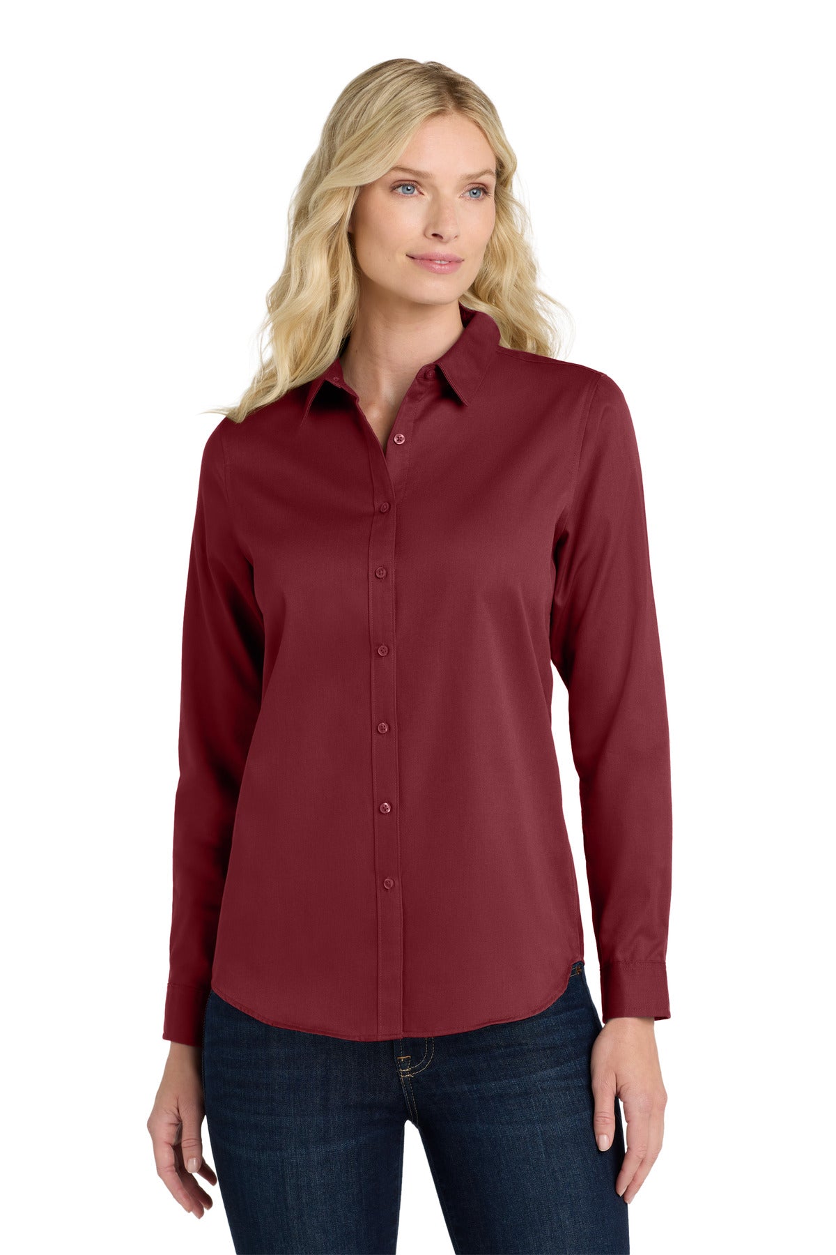 Port Authority® Women's Long Sleeve SuperPro React™Twill Shirt. LW808