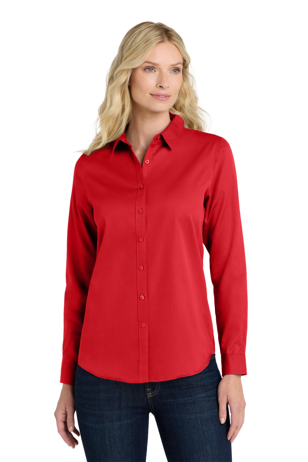 Port Authority® Women's Long Sleeve SuperPro React™Twill Shirt. LW808