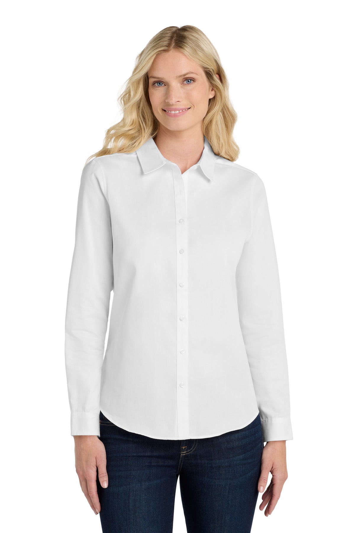 Port Authority® Women's Long Sleeve SuperPro React™Twill Shirt. LW808