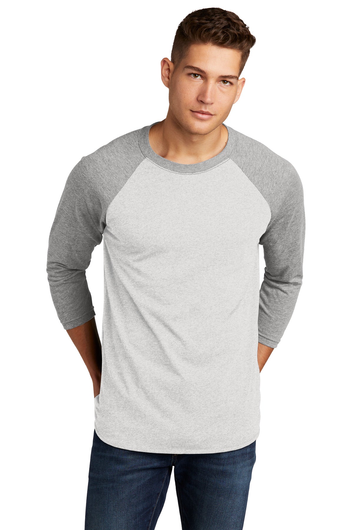 Next Level Apparel®   Adult Tri-Blend 3/4-Sleeve Raglan Tee. NL6051
