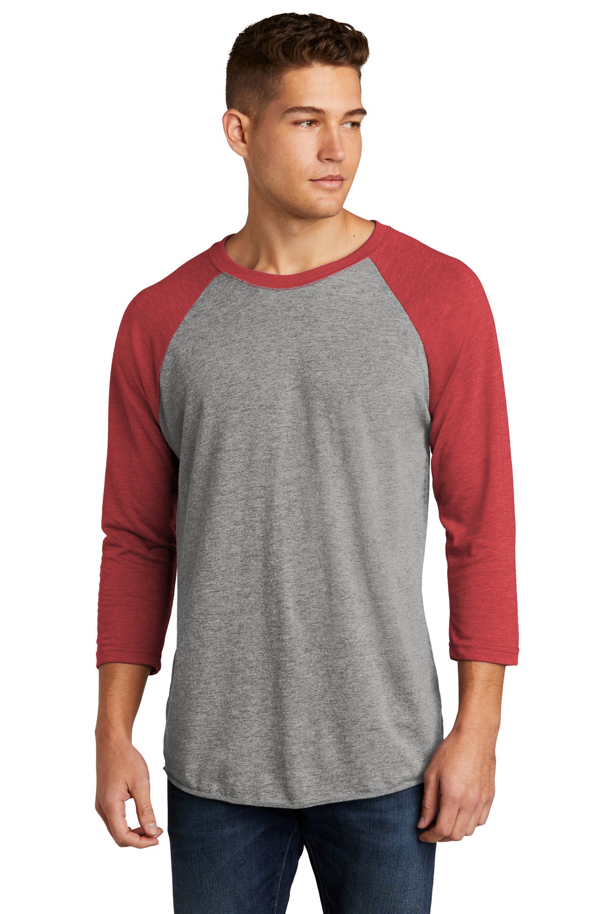 Next Level Apparel®   Adult Tri-Blend 3/4-Sleeve Raglan Tee. NL6051