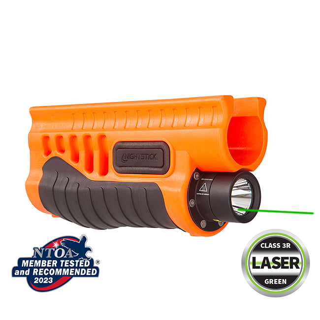 Nightstick SFL-14GL - Shotgun Forend Light w/ Laser for Remington 870/TAC-14 - Ora