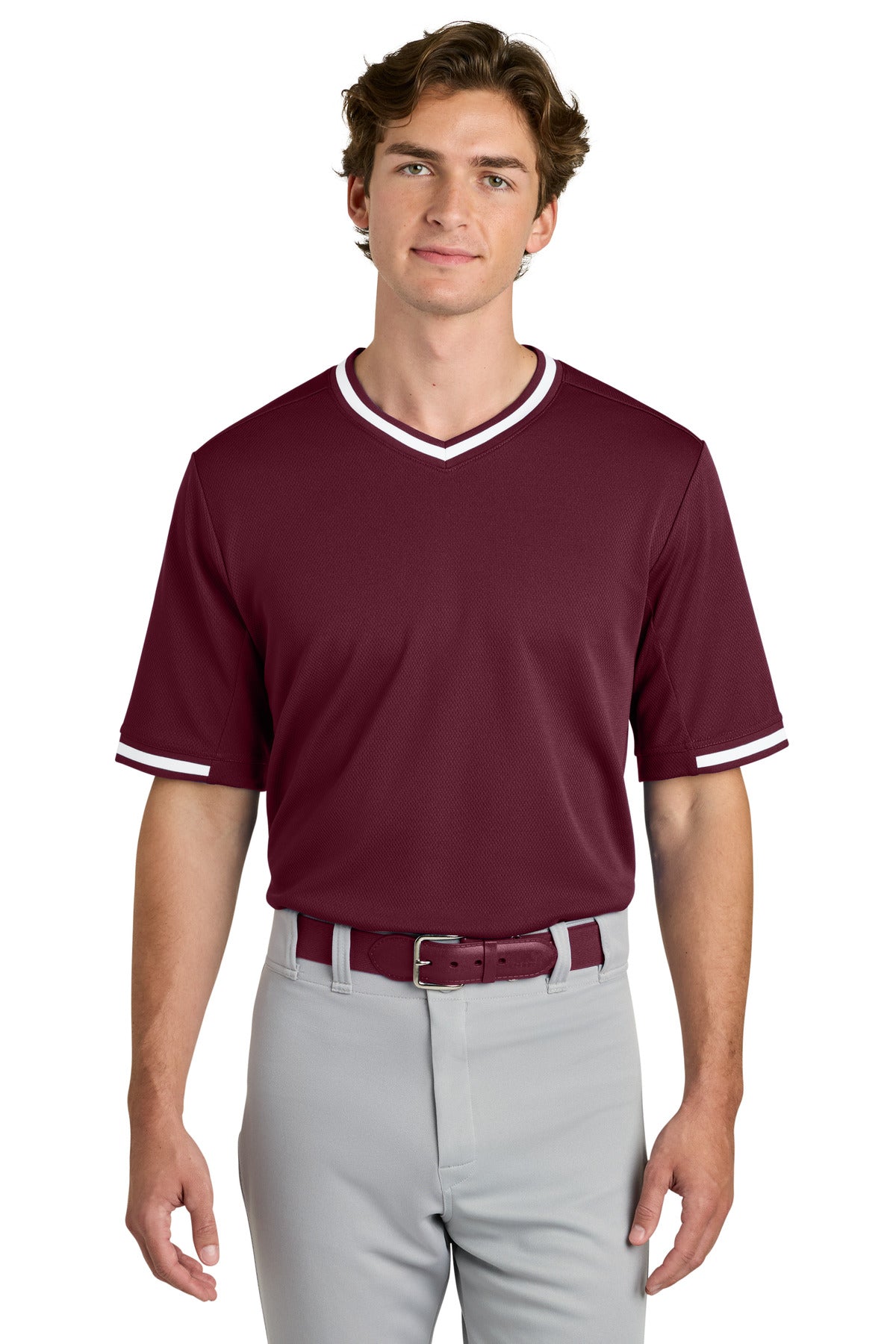 Sport-Tek® Tough Mesh V-Neck Baseball Jersey ST221