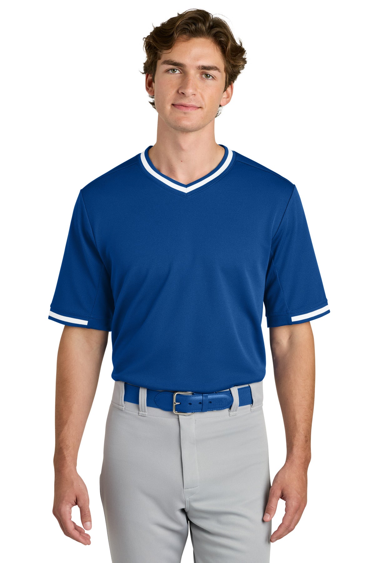 Sport-Tek® Tough Mesh V-Neck Baseball Jersey ST221