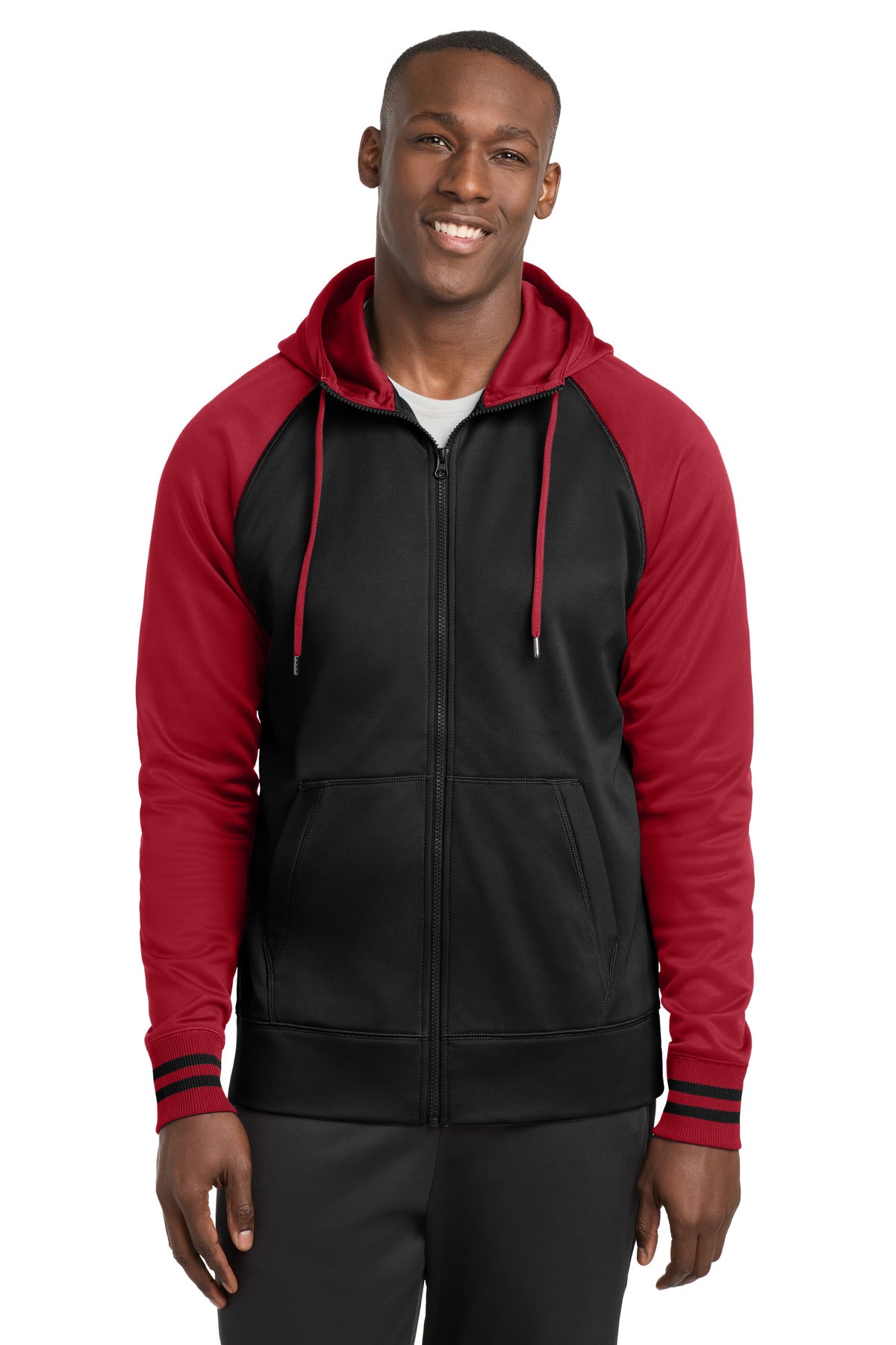 Sport-Tek® Sport-Wick® Varsity Fleece Full-Zip Hooded Jacket. ST236