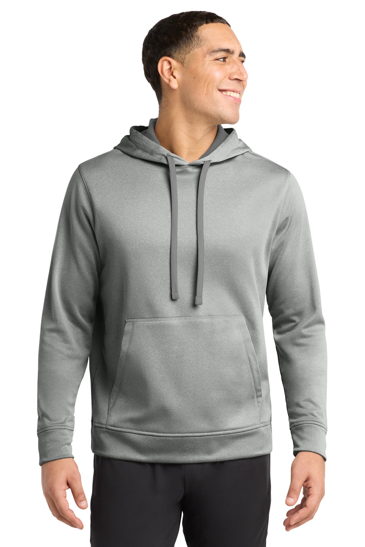 Sport-Tek ® PosiCharge ® Sport-Wick ® Heather Fleece Hooded Pullover. ST264
