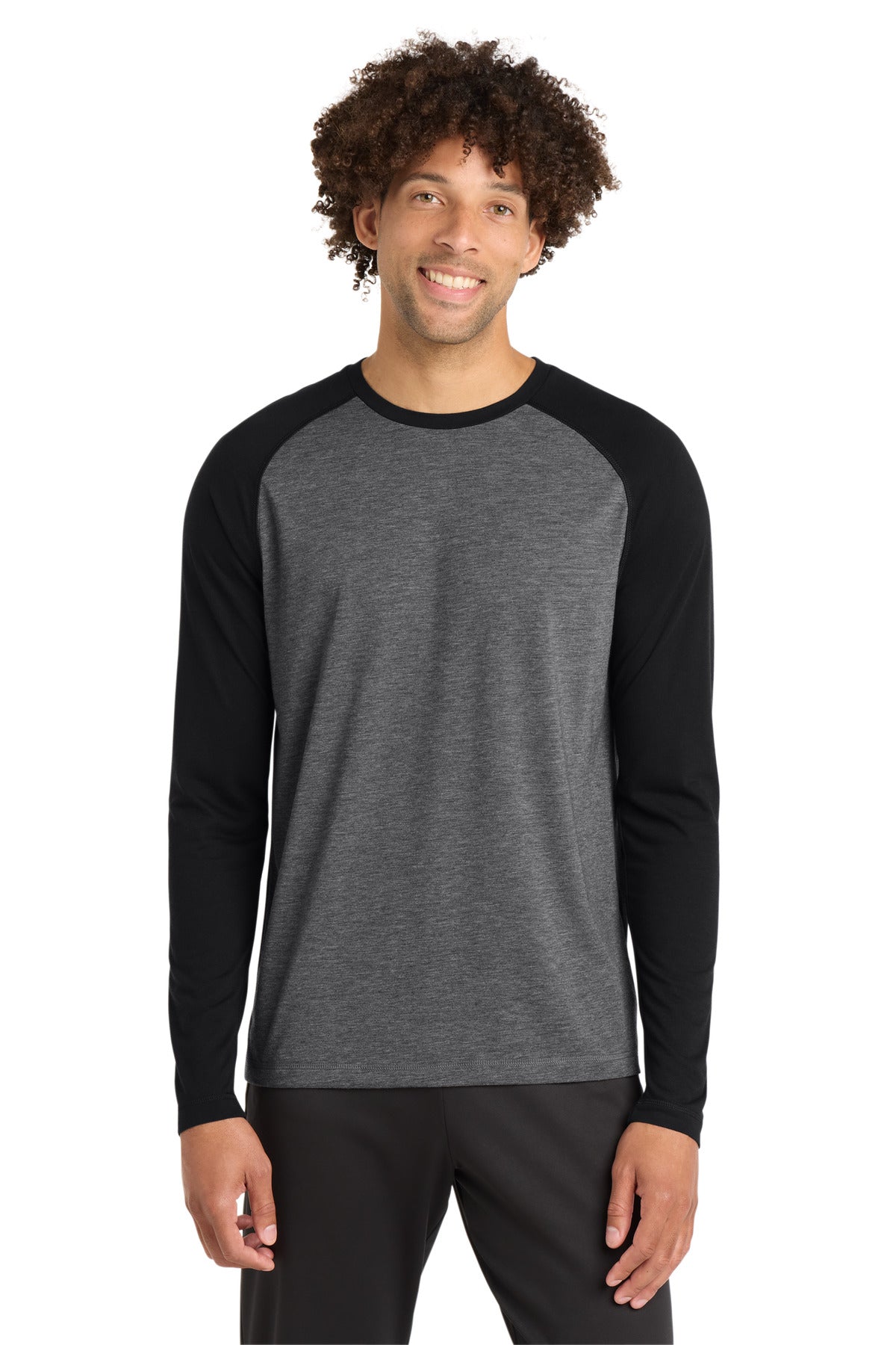 Sport-Tek ® PosiCharge ® Long Sleeve Tri-Blend Wicking Raglan Tee ST400LS