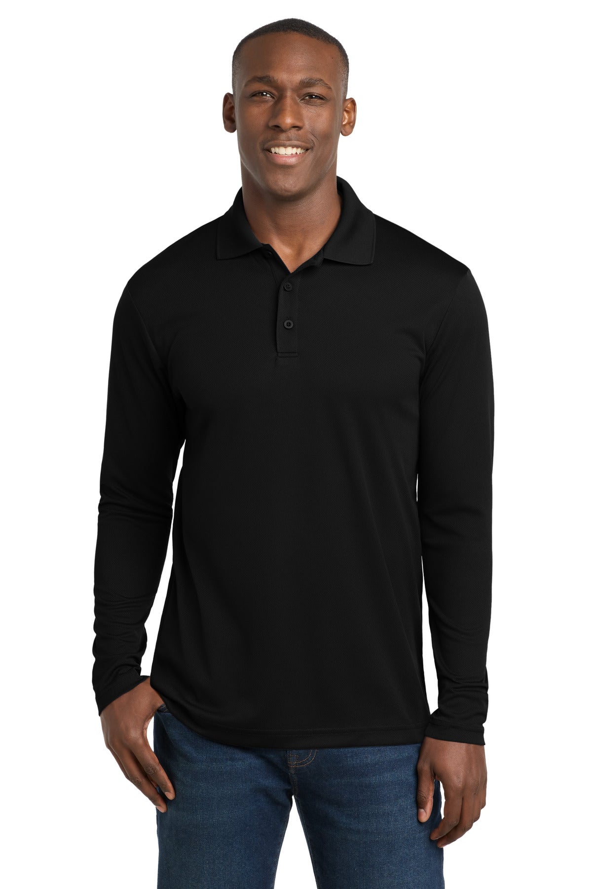 Sport-Tek ® PosiCharge ® RacerMesh ® Long Sleeve Polo. ST640LS
