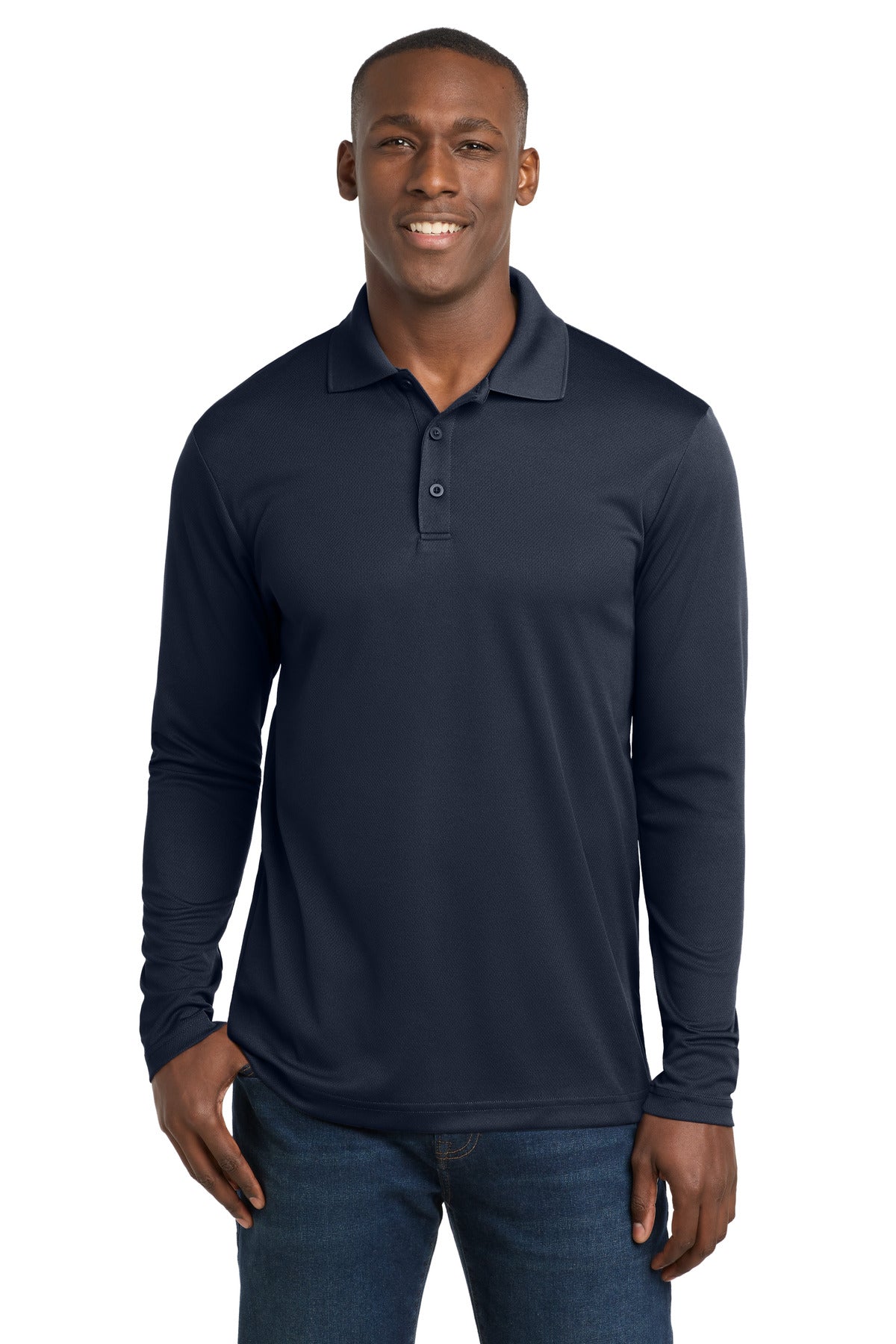 Sport-Tek ® PosiCharge ® RacerMesh ® Long Sleeve Polo. ST640LS