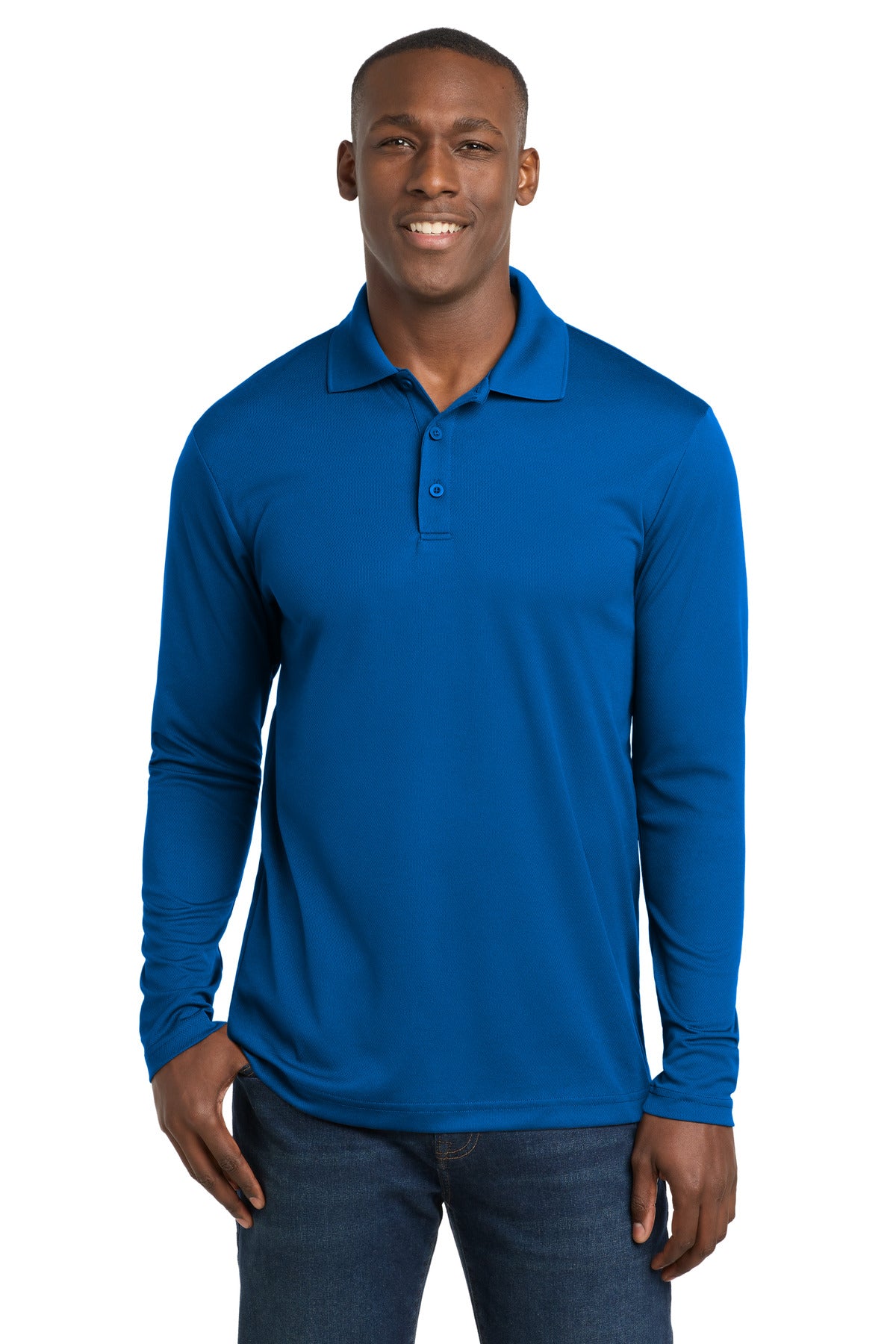 Sport-Tek ® PosiCharge ® RacerMesh ® Long Sleeve Polo. ST640LS