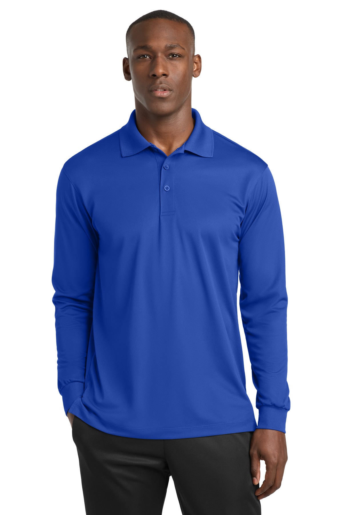 Sport-Tek® Long Sleeve Micropique Sport-Wick® Polo. ST657
