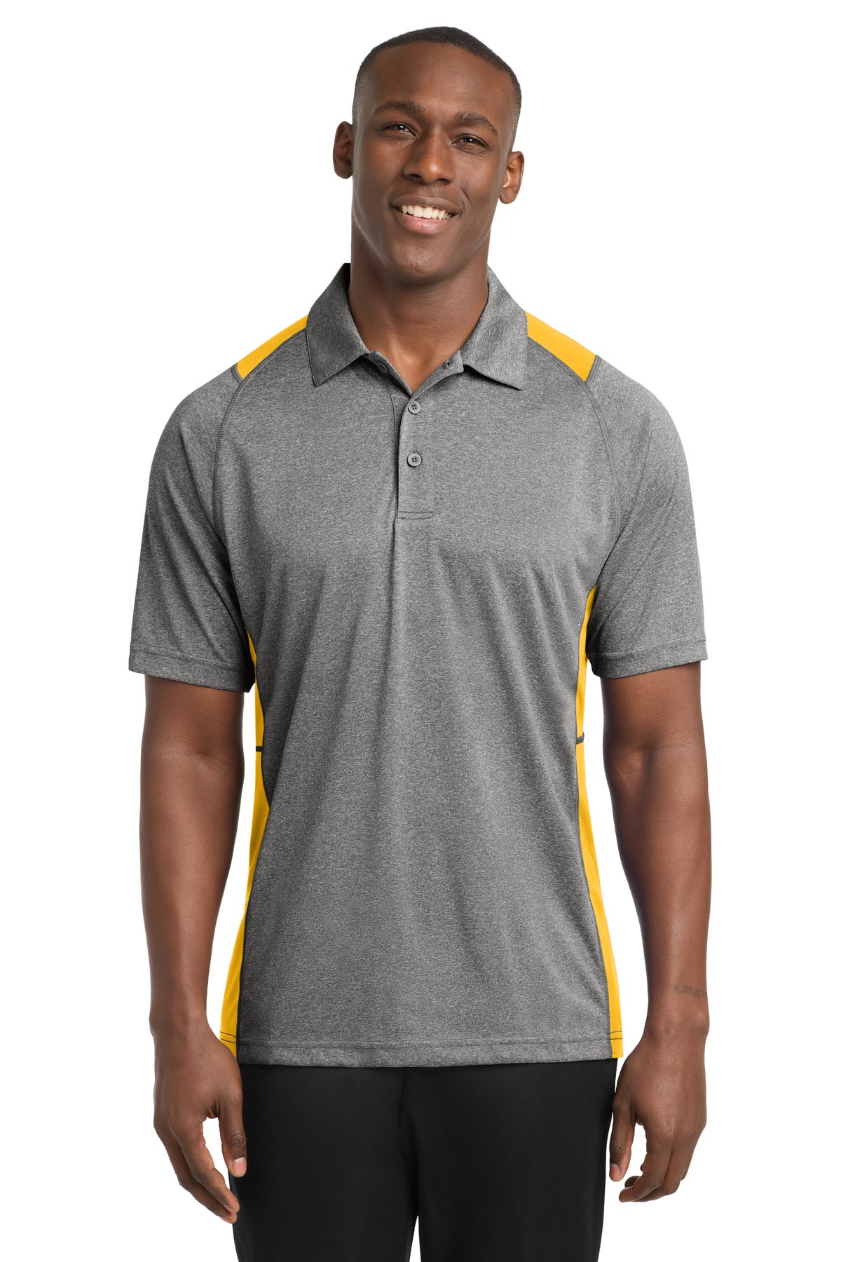 Sport-Tek® Heather Colorblock Contender™ Polo. ST665