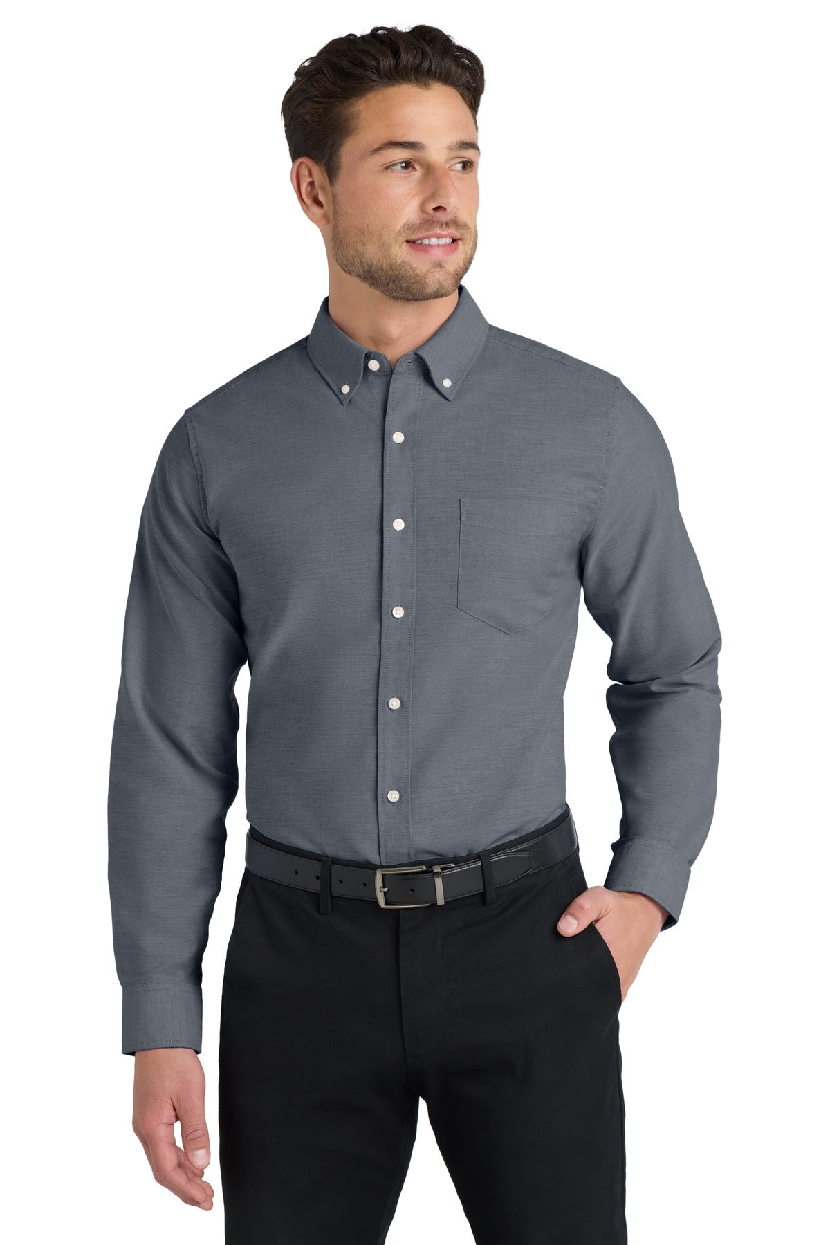 Port Authority® Tall SuperPro™ Oxford Shirt. TS658