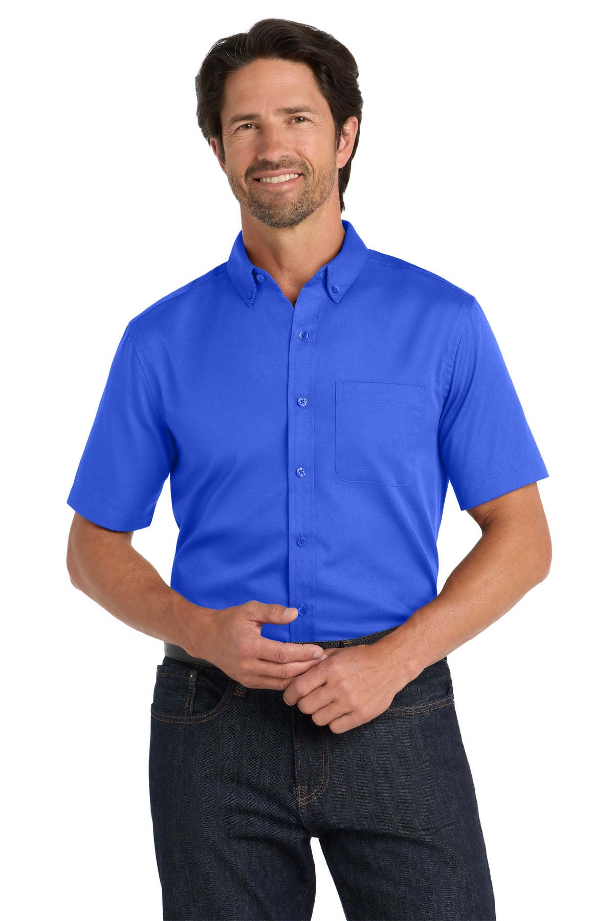 Port Authority® Short Sleeve SuperPro React™ Twill Shirt. W809