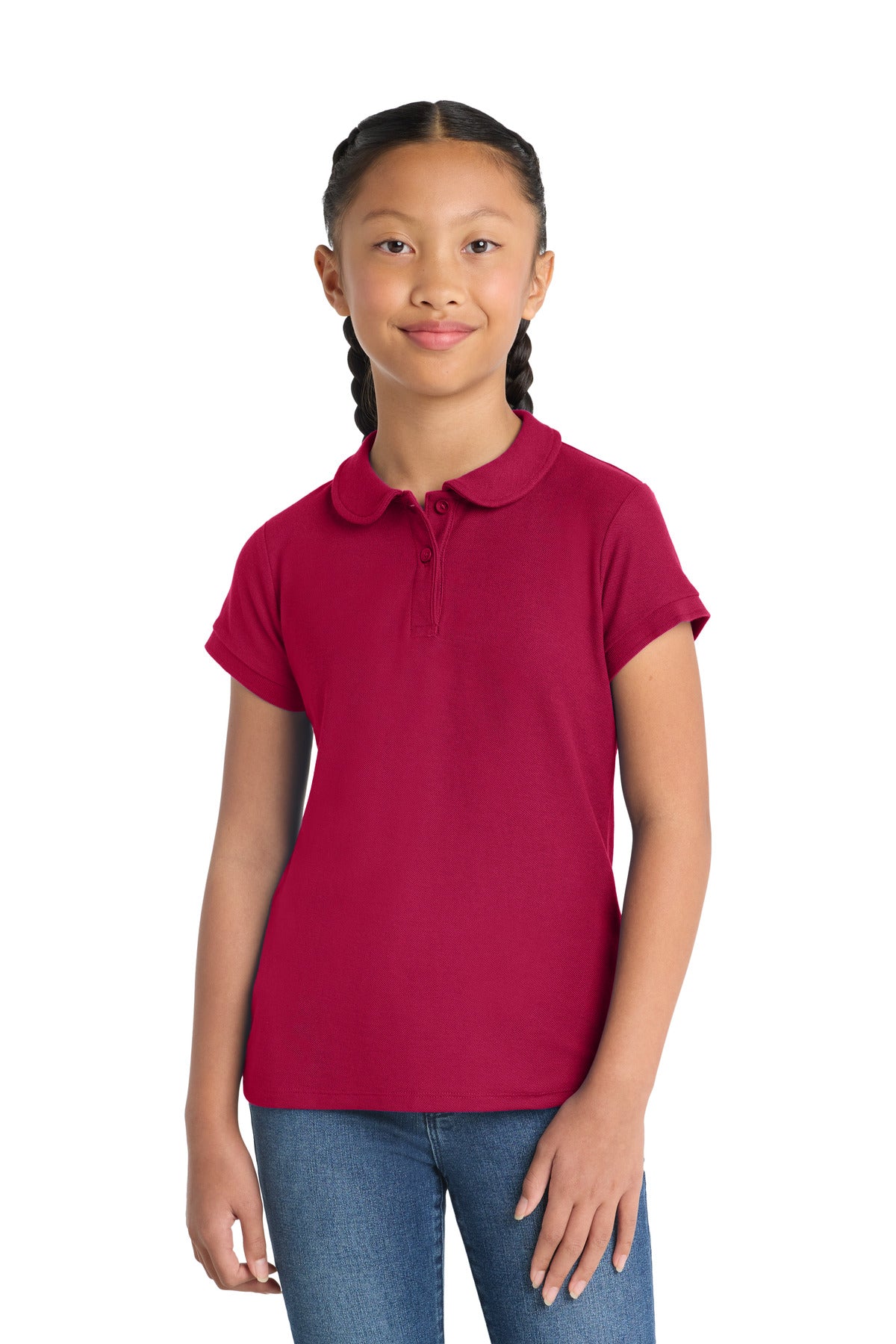 Port Authority® Girls Silk Touch™ Peter Pan Collar Polo. YG503